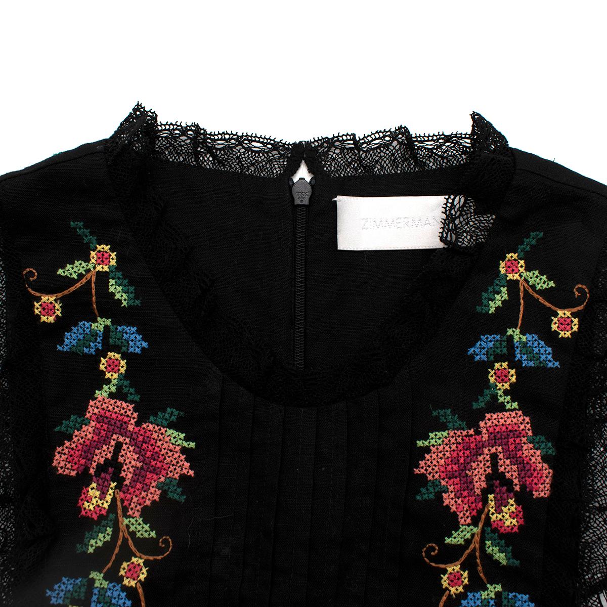 zimmermann embroidered linen dress