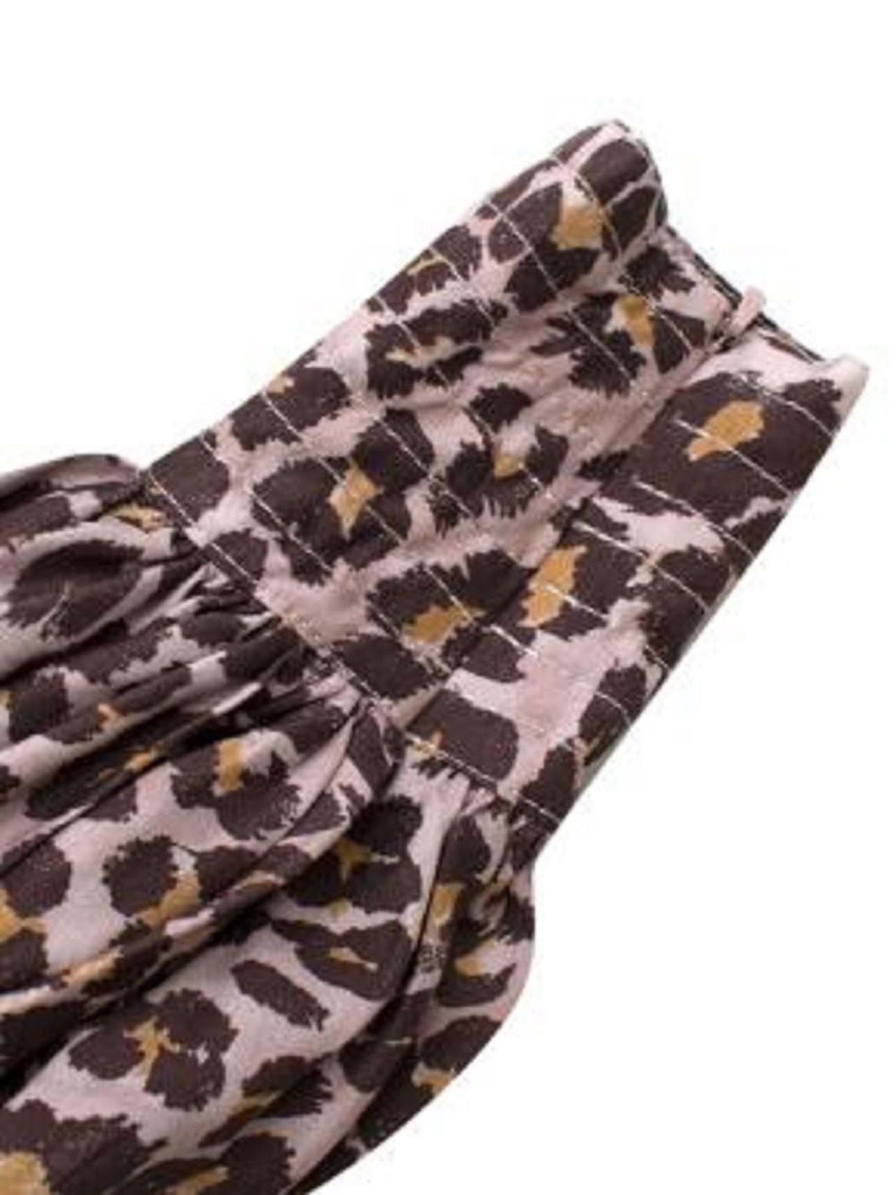 Women's Zimmermann Leopard Print Silk Belted Maxi Dress For Sale