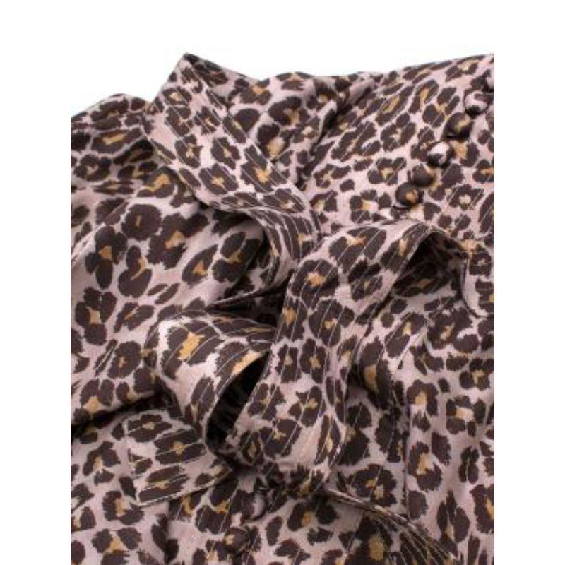 Zimmermann Leopard Print Silk Belted Maxi Dress For Sale 1