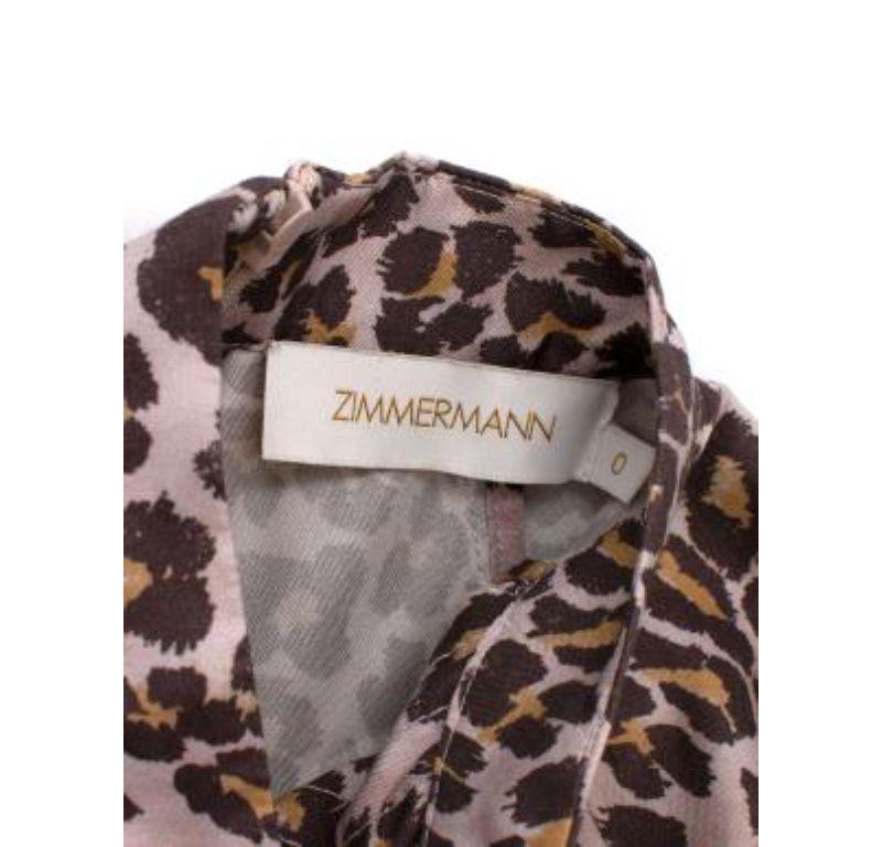 Zimmermann Leopard Print Silk Belted Maxi Dress For Sale 3