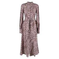 Zimmermann Leopard Print Silk Belted Maxi Dress