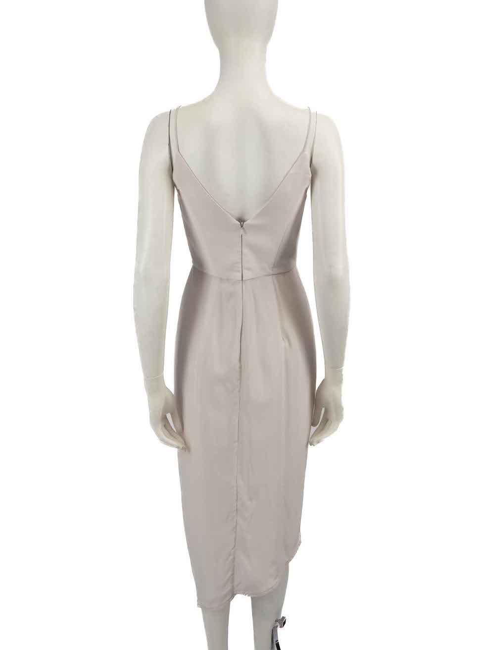 Zimmermann Light Pink Silk Plunge Drape Dress Size M In Good Condition For Sale In London, GB