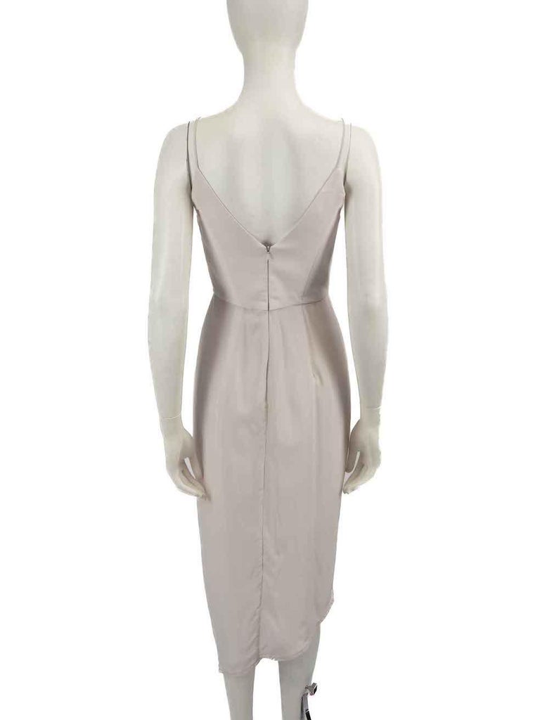 Zimmermann Light Pink Silk Plunge Drape Dress Size M at 1stDibs