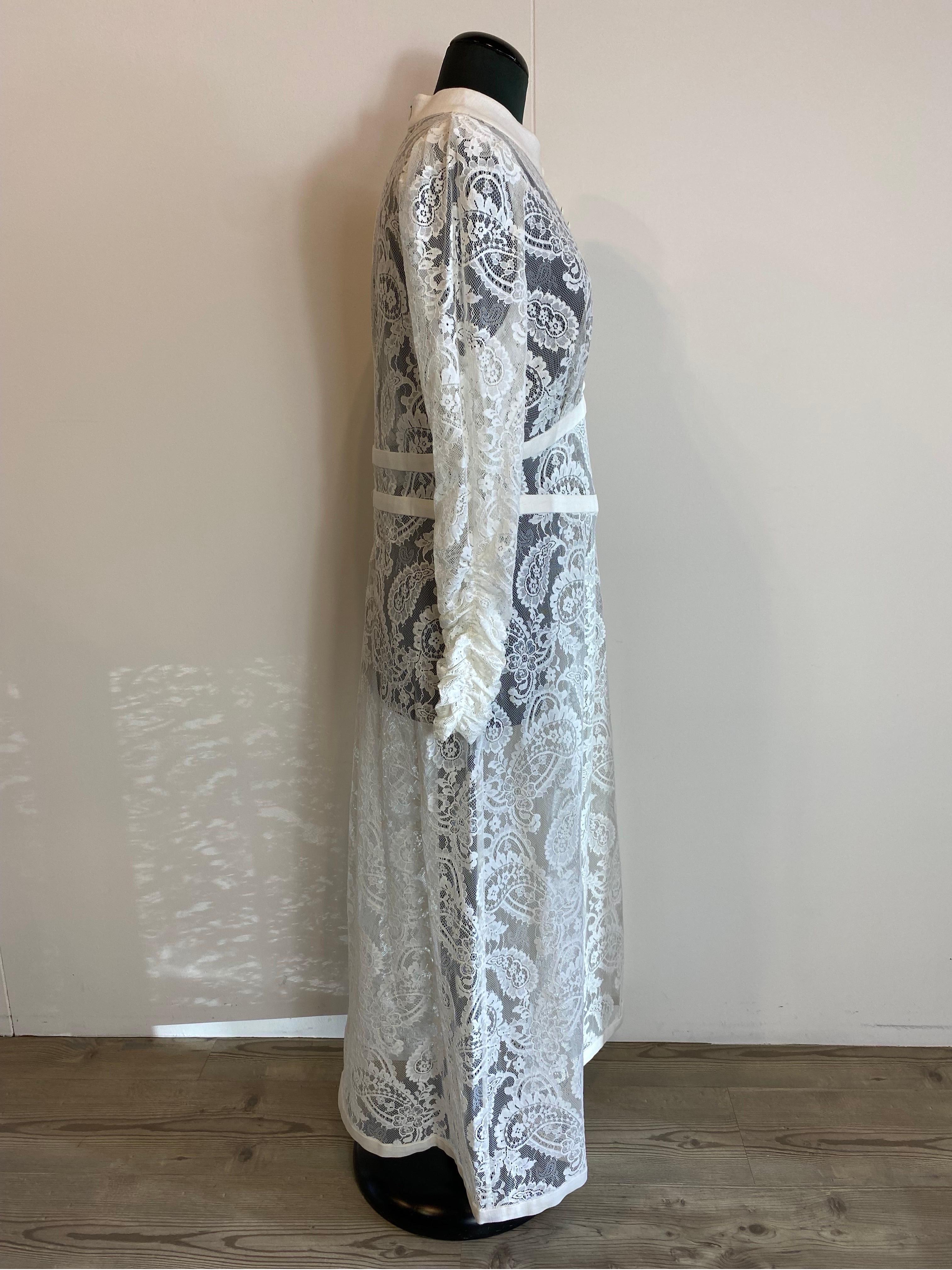 Women's or Men's Zimmermann long white lace dress, wedding dress For Sale
