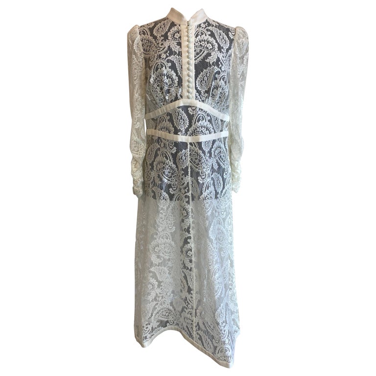 chinese dress ladies ZImmermann Pop Lace Trimmed Midi Dress main image 0