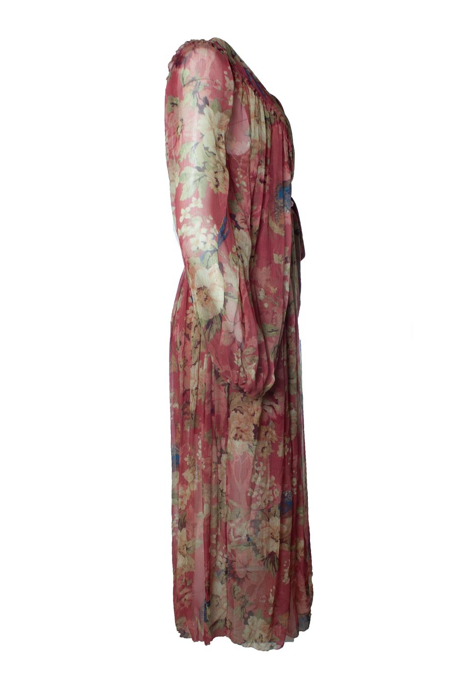 Zimmermann, Melody red floral wrap dress In New Condition For Sale In AMSTERDAM, NL