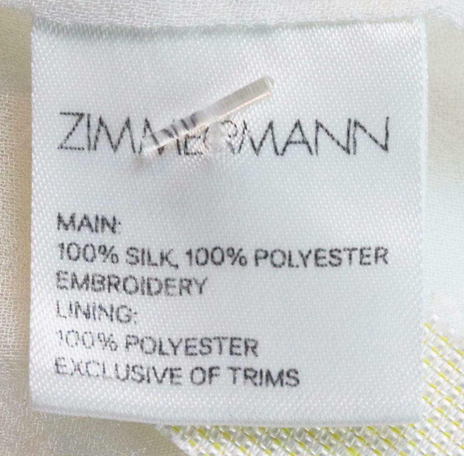 Women's Zimmermann Mercer Embroidered Silk Georgette Top