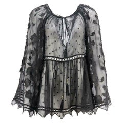 Zimmermann Mercer Embroidered Silk Georgette Top