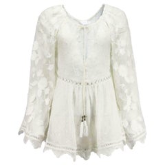 Zimmermann Mercer Embroidered Silk Georgette Top
