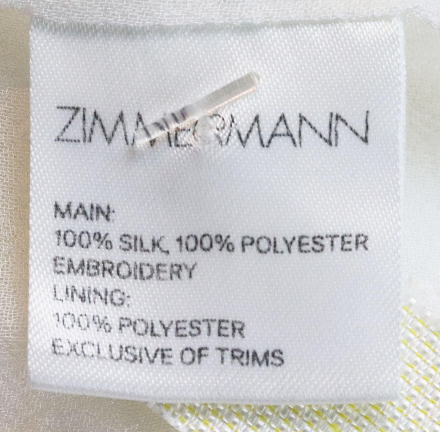 Gray Zimmermann Mercer Embroidered Silk Georgette Top UK 10