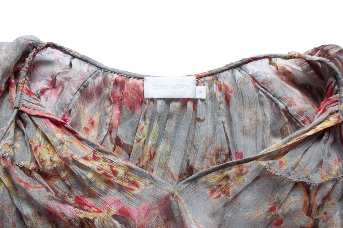 Women's Zimmermann, mercer floating maxi dress in grey
