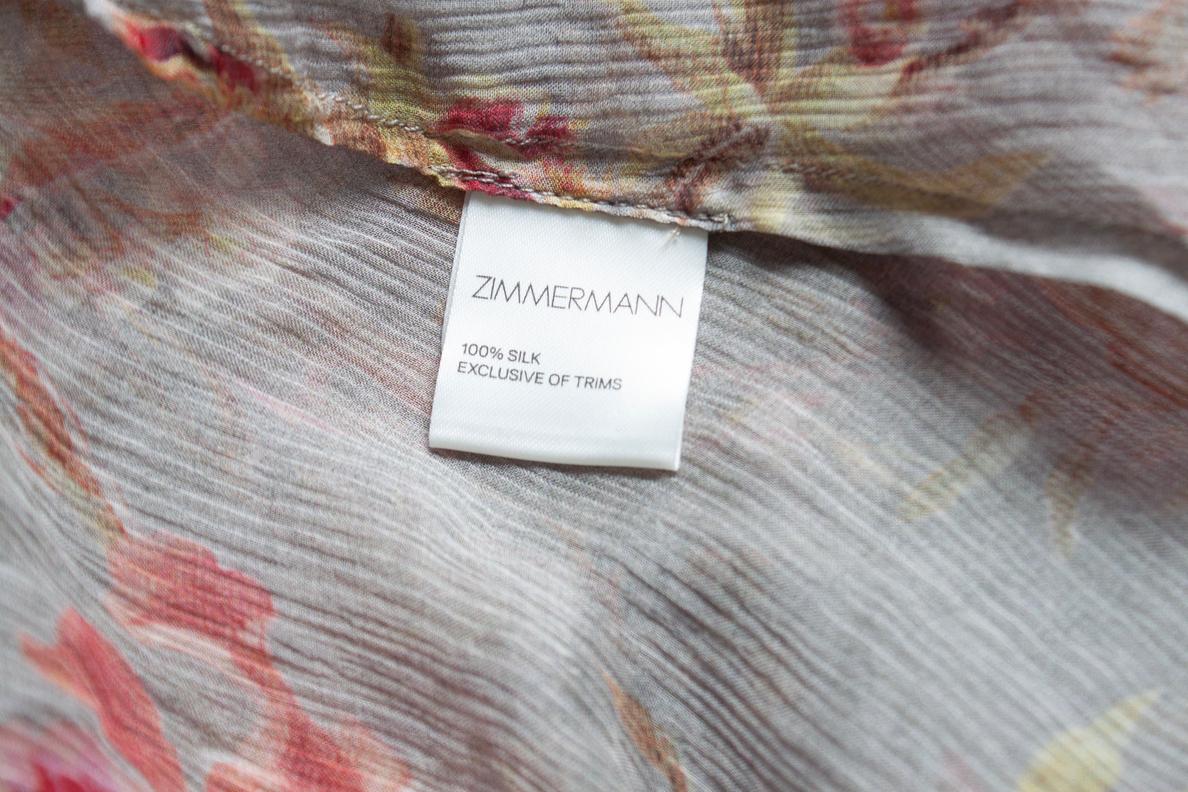 Zimmermann, mercer floating maxi dress in grey 2
