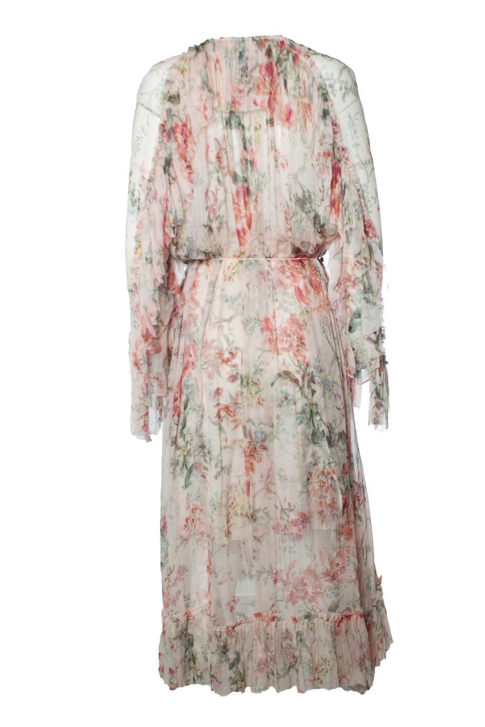 Gray Zimmermann, mercer floating maxi dress in pink For Sale