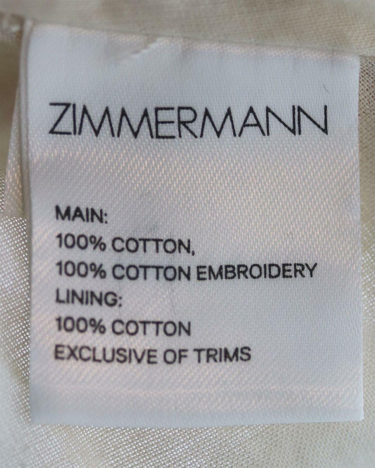 Brown Zimmermann Meridian Cutout Striped Broderie Anglaise Cotton Mini Dress