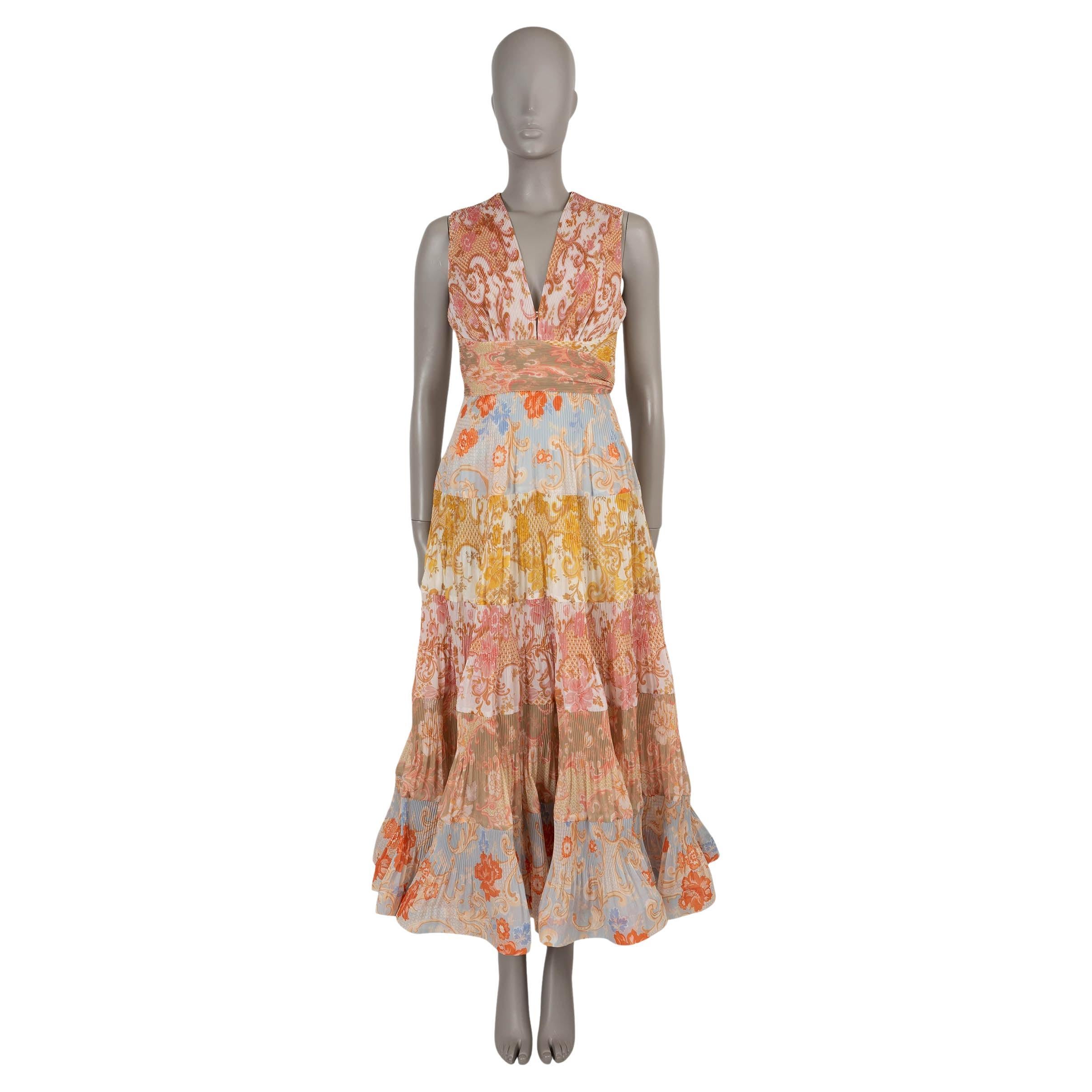 ZIMMERMANN multi 2022 POSTAL PLISSE ORGANZA MIDI Vestido 1 S en venta