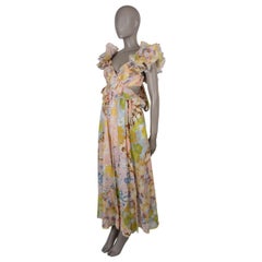 ZIMMERMANN multi cotton 2024 POP RUFFLE PATCH FLORAL MAXI Dress 0 XS