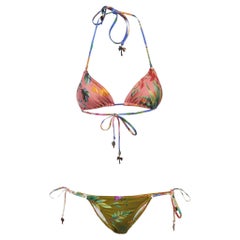 Zimmermann Multicolor All-Over Print Nylon Tropicana Bikini S