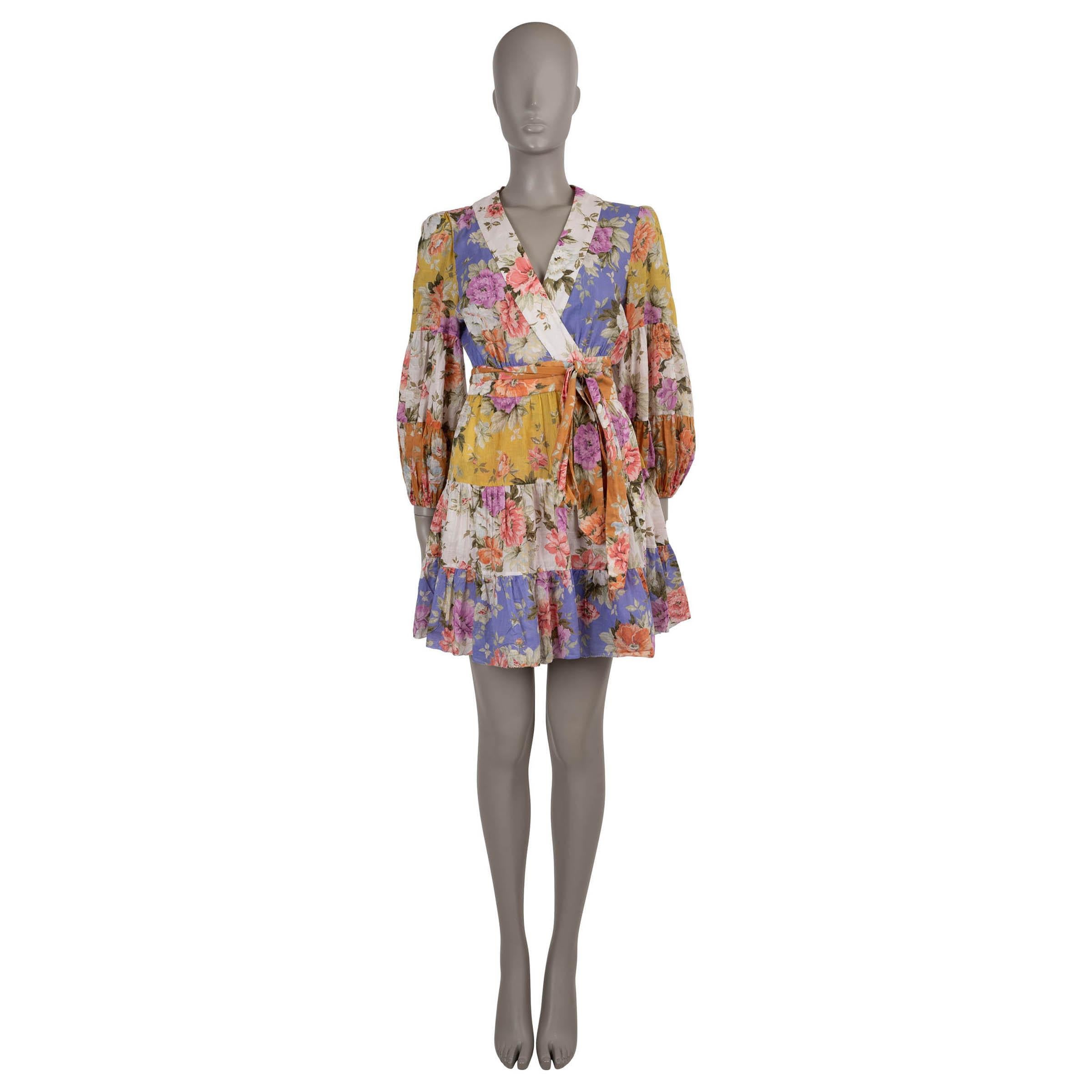 Zimmermann in cotone multicolore 2022 PATTIE FLORAL GAUZE MINI WRAP Abito 2 M In condizioni ottime in vendita a Zürich, CH