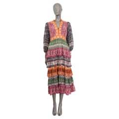 ZIMMERMANN multicolor cotton AMARI PAISLEY TIERED VOILE MIDI Dress 1 S