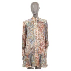 ZIMMERMANN multicolored silk LUCKY BOUND FLORAL PAISLEY MINI Dress 0 XXS