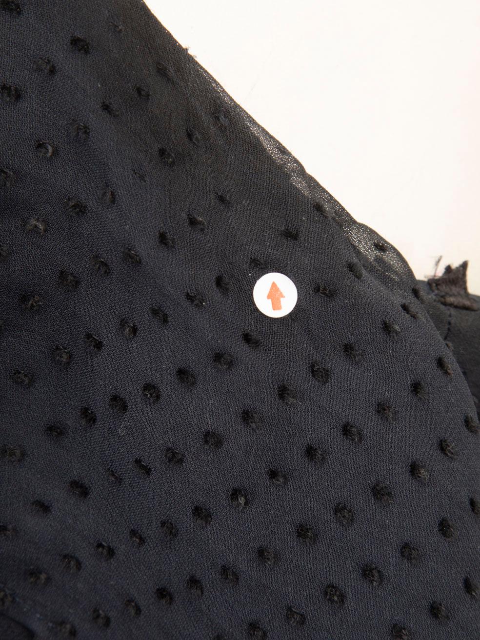 Zimmermann Marinefarbenes Seiden-Polkadot-Rüschen-Westenoberteil Größe M Damen im Angebot