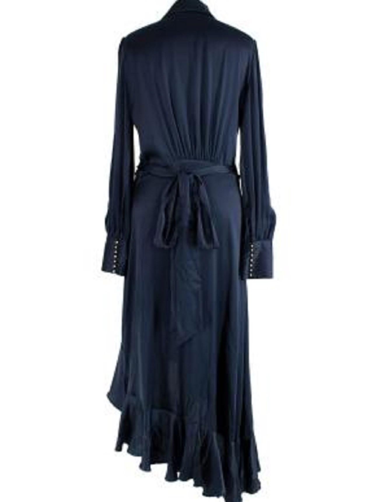 Zimmermann Navy Silk Wrap Midi Dress

-Midi dress
-blouson sleeves
-a shawl collar
-self-tie front
-flounced skirt.

Material
Silk

Washing
Dry clean

MADE IN CHINA

Condition 9.5/10

PLEASE NOTE, THESE ITEMS ARE PRE-OWNED AND MAY SHOW SIGNS OF