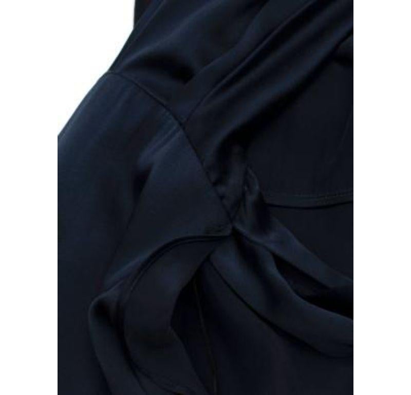 Zimmermann Navy Silk Wrap Midi Dress For Sale 1