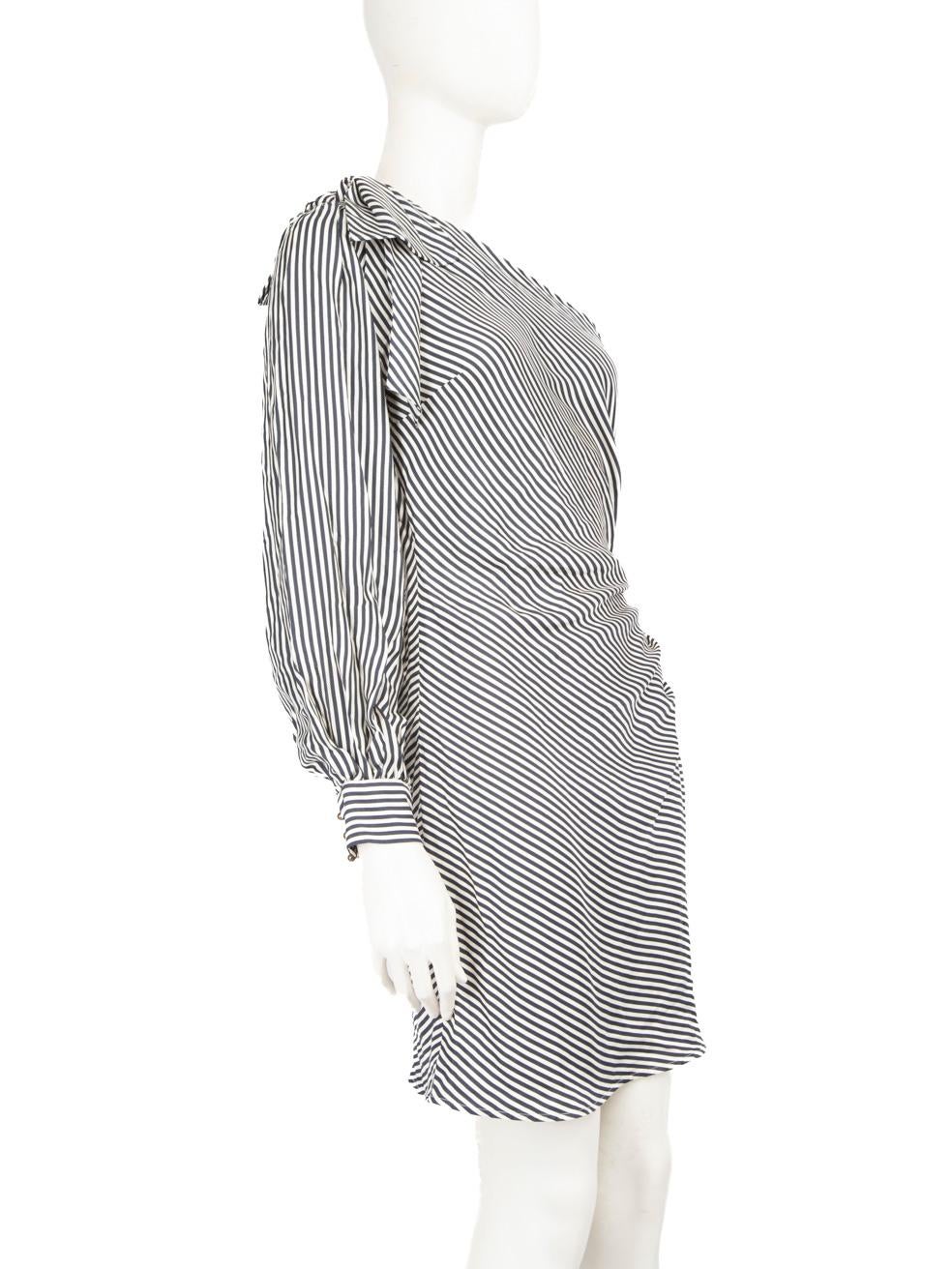 CONDITION is Never worn, with tags. No visible wear to the dress is evident on this new Zimmermann designer resale item.



Details


Navy

Viscose

Dress

Striped pattern

One long sleeve

Buttoned cuffs

Mini

Side ruched detail

Side zip