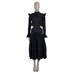 ZIMMERMANN Night Sky blue 2025 HYPNOTIC DENIM MIDI Dress 0 XS