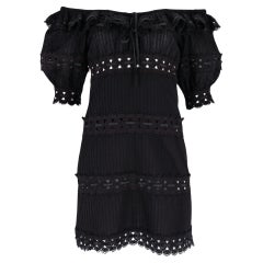 Zimmermann Off-Shoulder Lace Detailed Cotton Dress