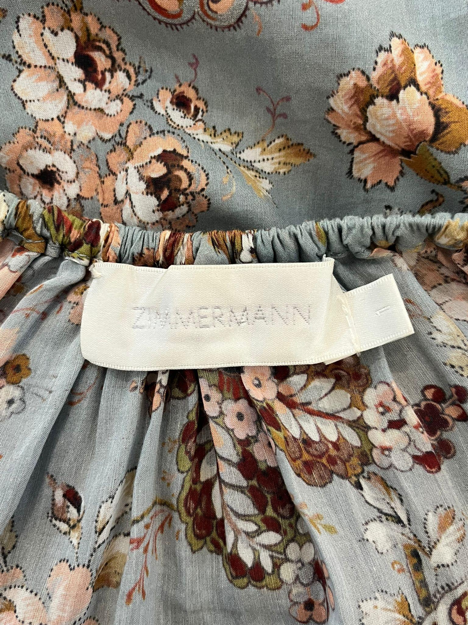 Zimmermann Off-The-Shoulder Silk & Cotton Top For Sale 1