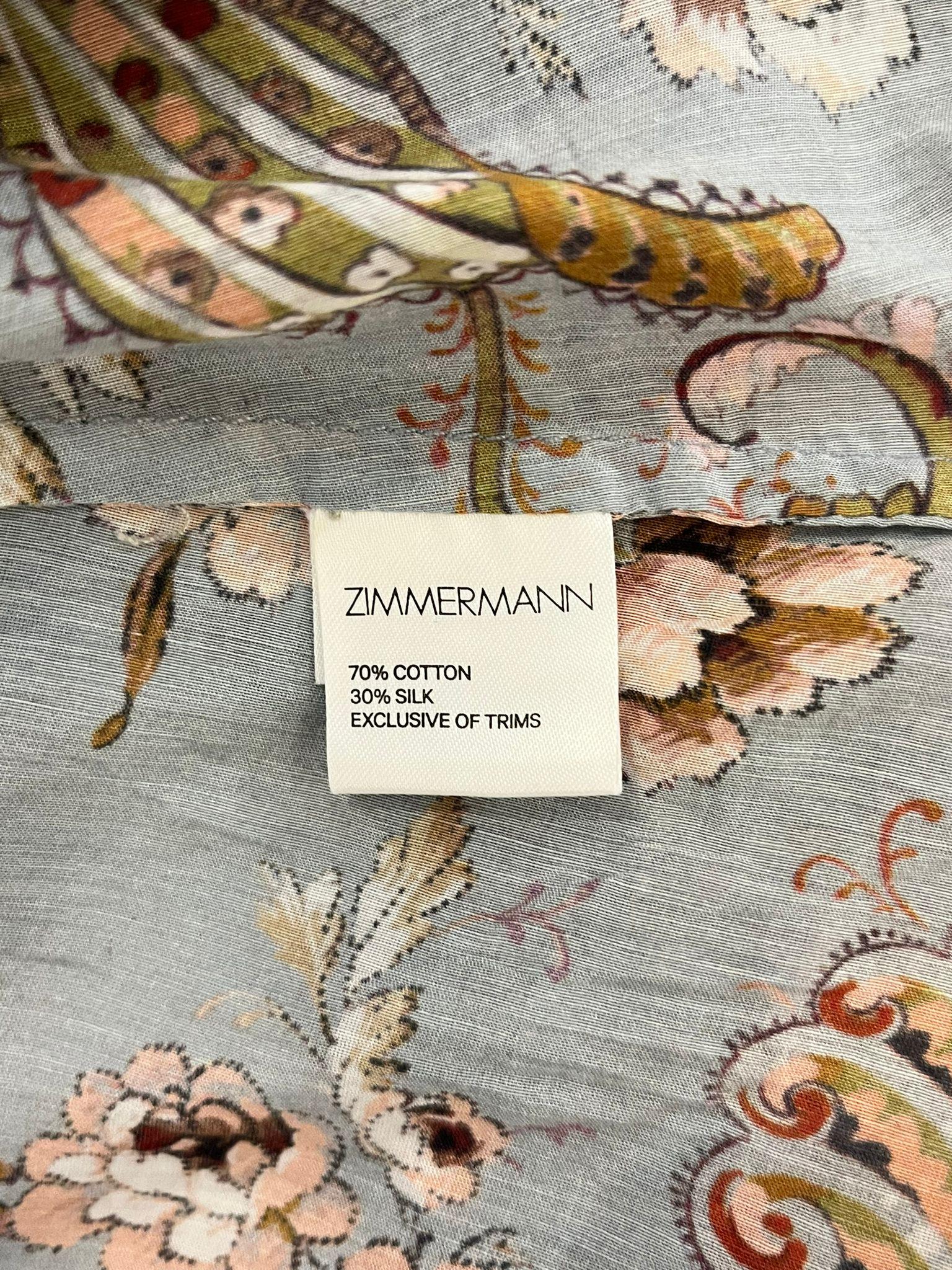 Zimmermann Off-The-Shoulder Silk & Cotton Top For Sale 2