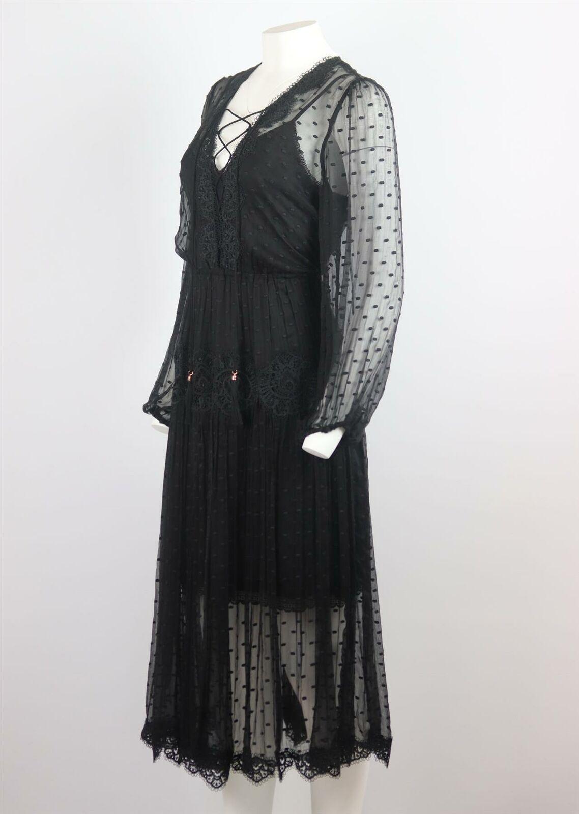 zimmermann black lace dress