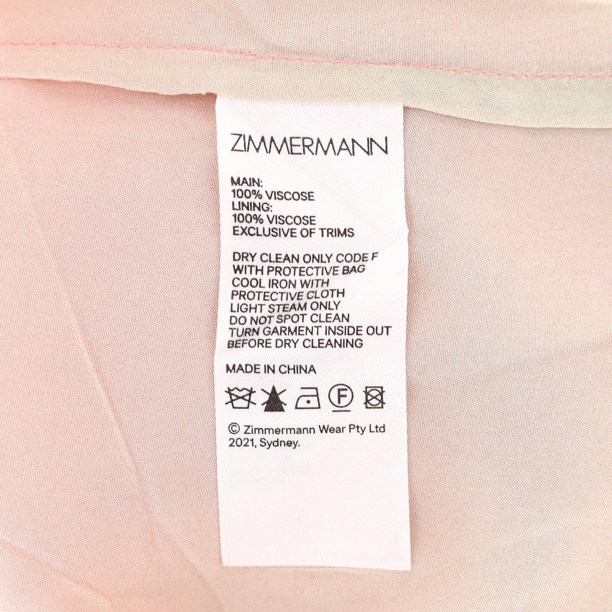 Zimmermann - Top in chiffon con arricciature e sfumature in vendita 1
