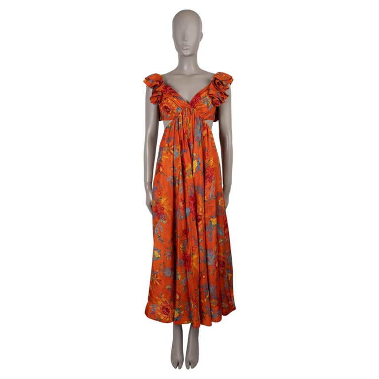 ZIMMERMANN orange linen 2023 GINGER FRILL FLORAL MAXI Dress 0 XS For Sale at 1stDibs ZIMMERMANN orange linen 2023 GINGER FRILL FLORAL MAXI Dress 0 XS For Sale at 1stDibs