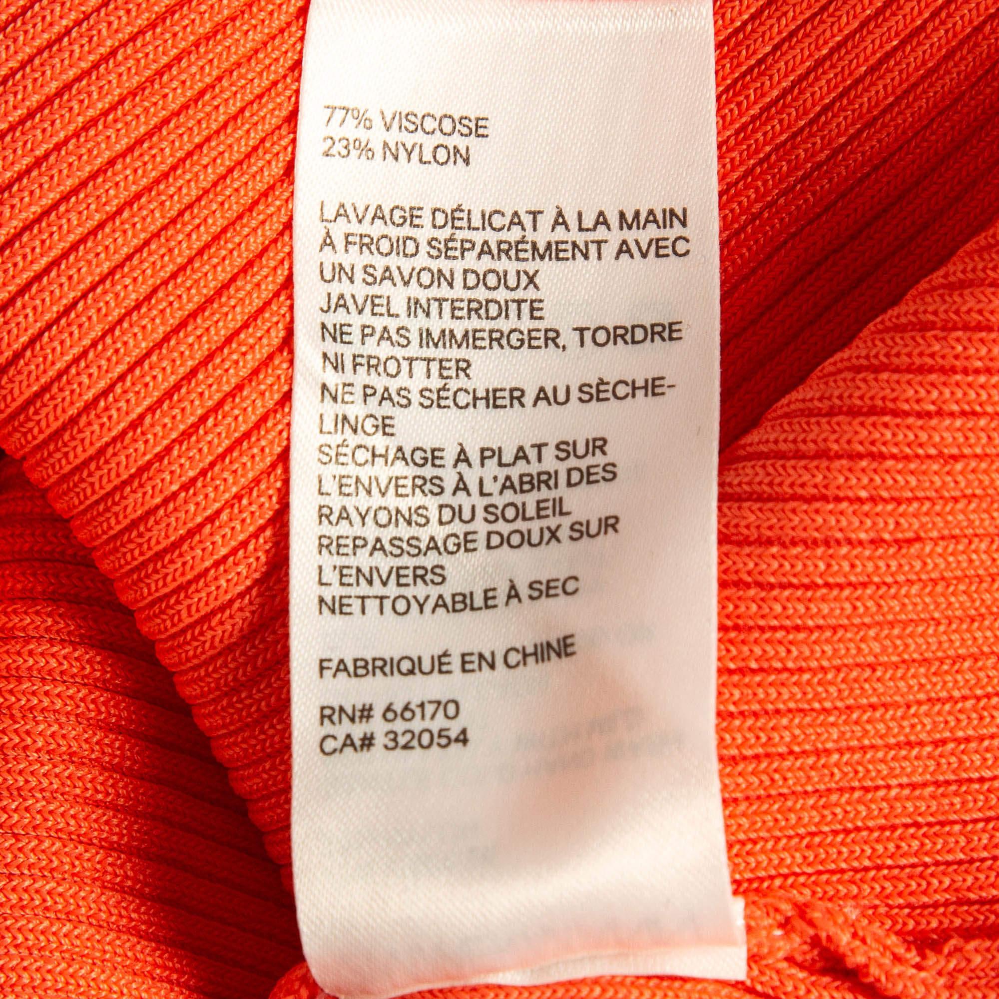 Zimmermann Canotta arancione a costine con scollo a goccia M. in vendita 2
