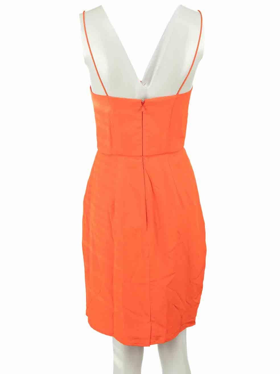Zimmermann Orange Silk Cutout Mini Dress Size M In Excellent Condition For Sale In London, GB