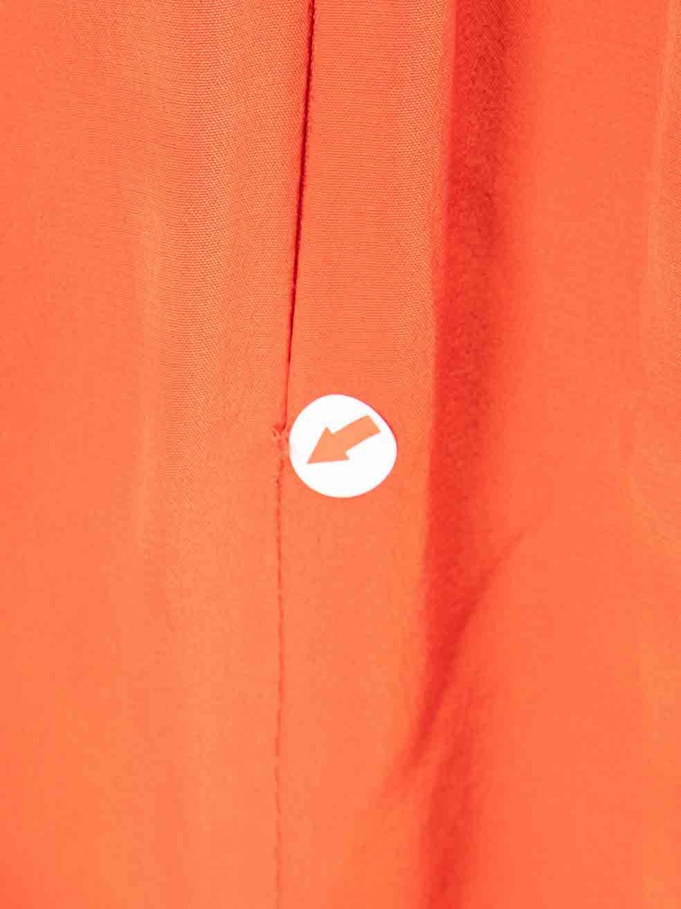Women's Zimmermann Orange Silk Cutout Mini Dress Size M For Sale