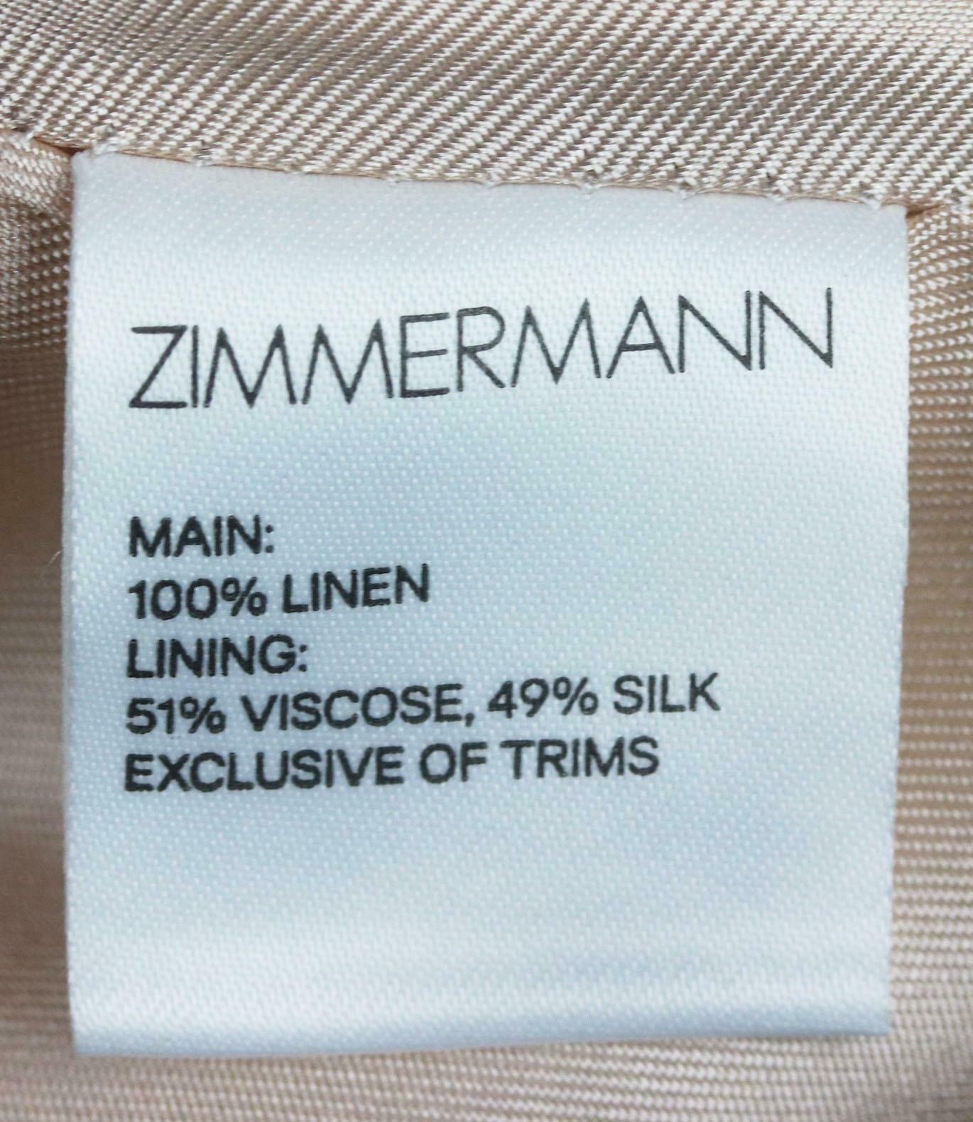 Beige Zimmermann Painted Heart Lace Up Linen Shorts