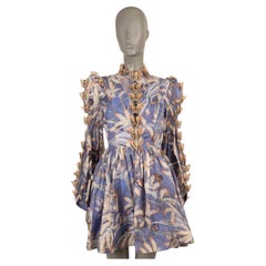 ZIMMERMANN Pandanus purple linen 2020 BOTANICA BUTTERFLY MINI Dress 1 S