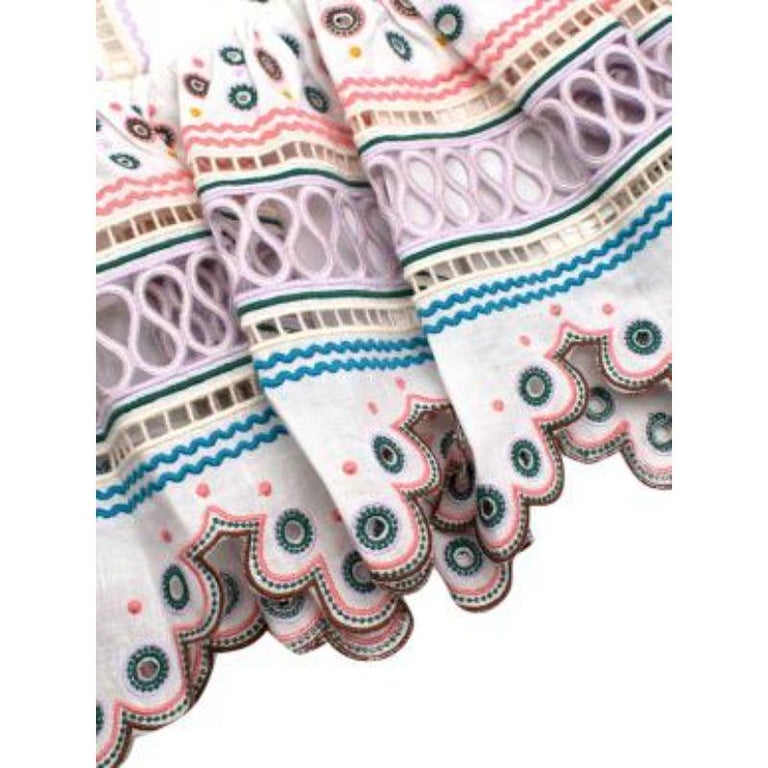 Zimmermann Peggy Embroidered Mini Dress For Sale at 1stDibs
