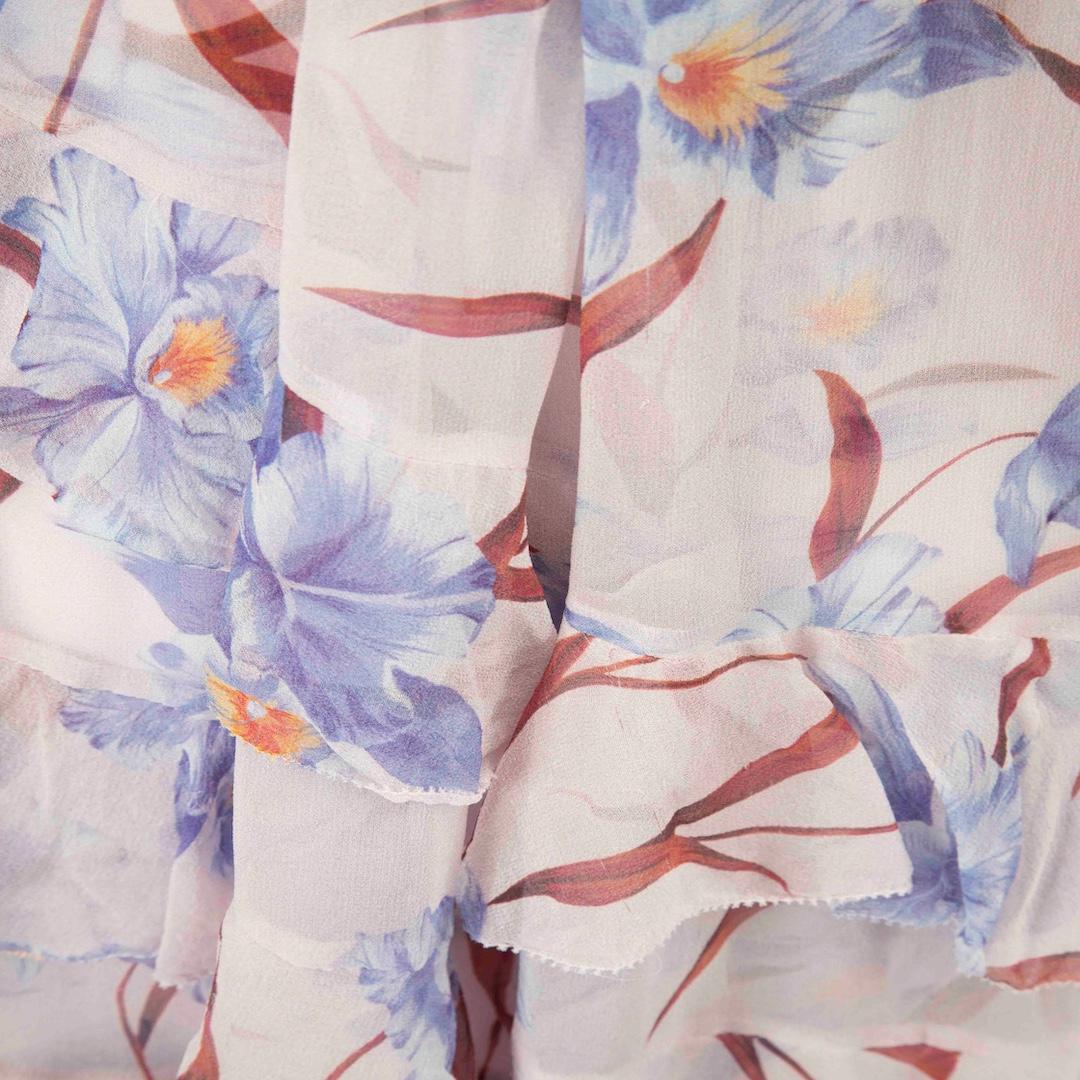 Zimmermann Pink Floral Pattern Tiered Dress Size M In Good Condition In London, GB