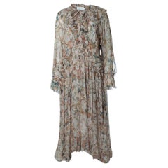 Zimmermann, pink floral printed ruffled maxi dress