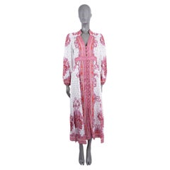 ZIMMERMANN pink linen BELLS PAISLEY MAXI Dress 1 S