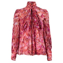 Zimmermann Rosa langärmlige Bluse mit Ärmeln Größe XS
