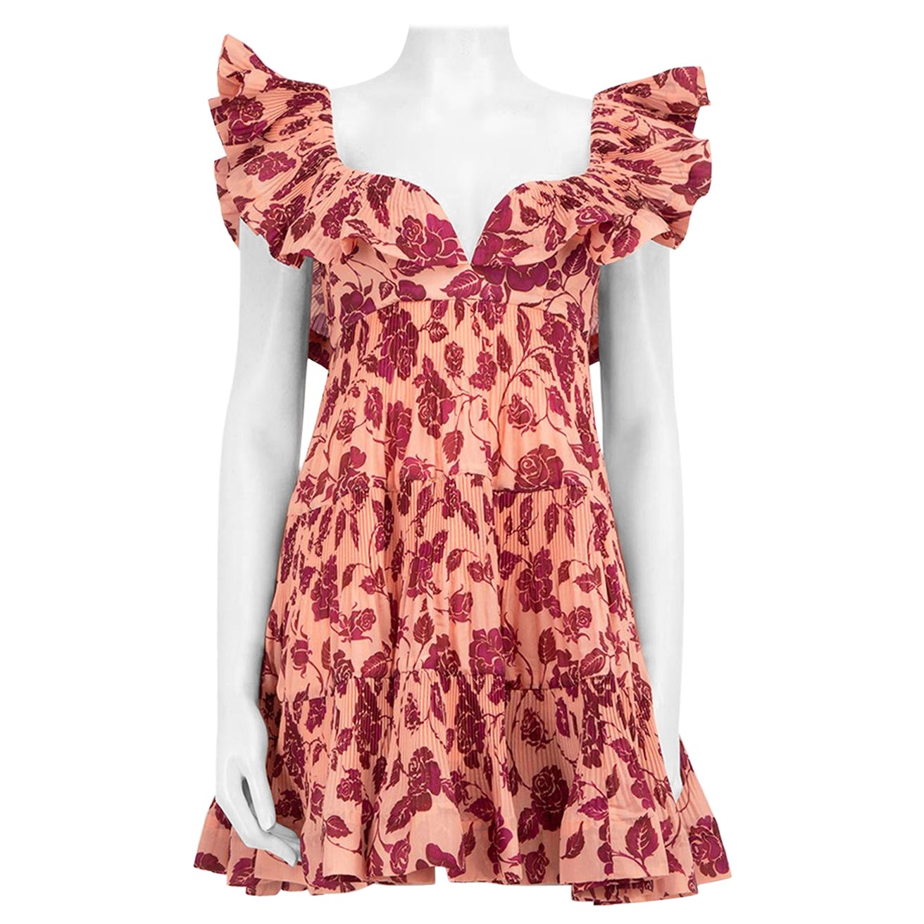Zimmermann Pink Lovestruck Floral-Print Dress Size S