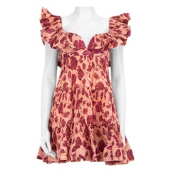 Used Zimmermann Pink Lovestruck Floral-Print Dress Size S