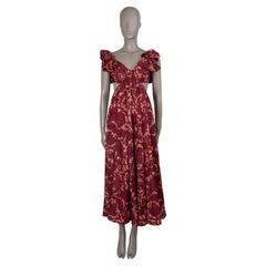ZIMMERMANN pink peach silk 2023 TIGGY PAISLEY MAXI Dress 0 XS