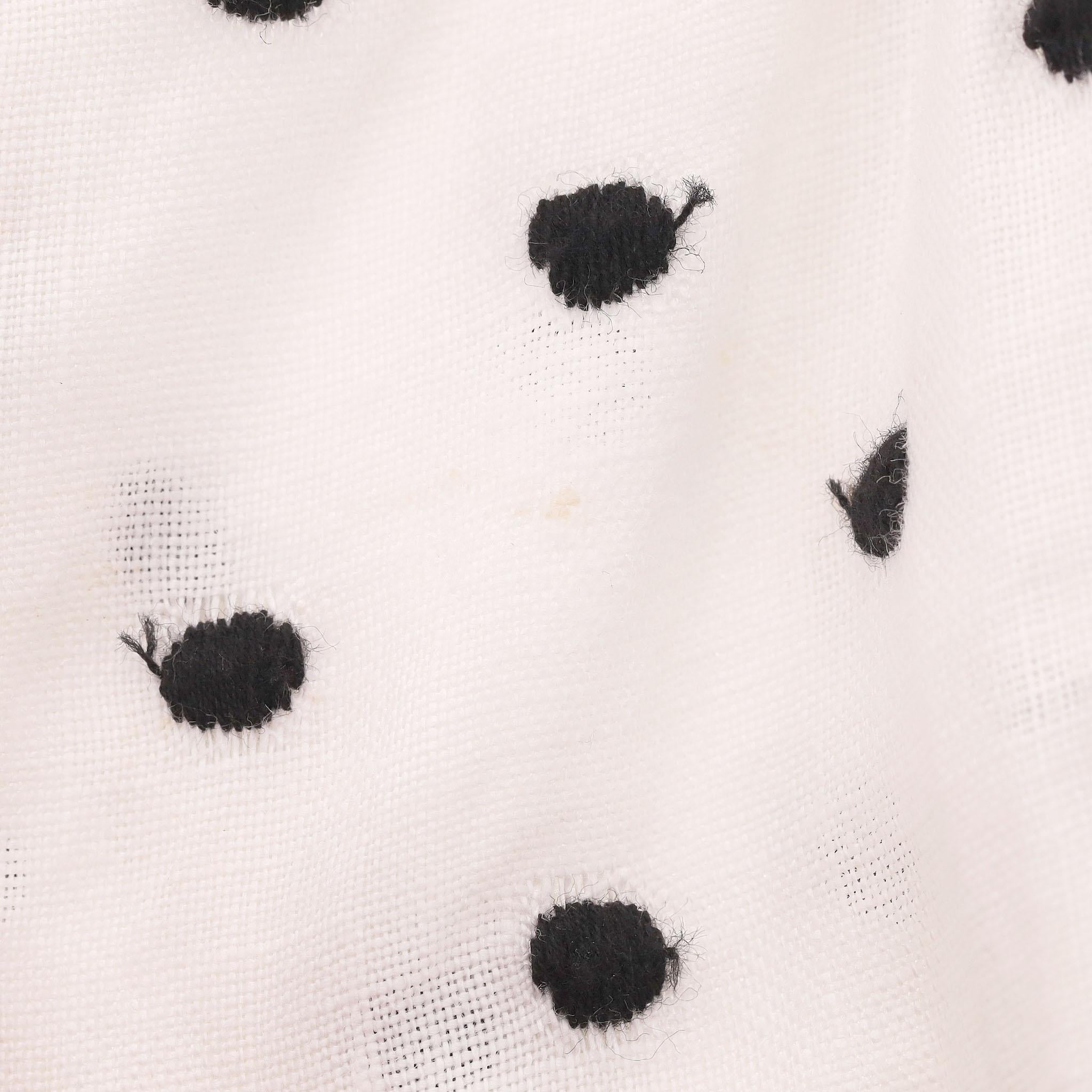 Zimmermann Polka-Dot Lace Embellished Apron Linen Dress For Sale 3