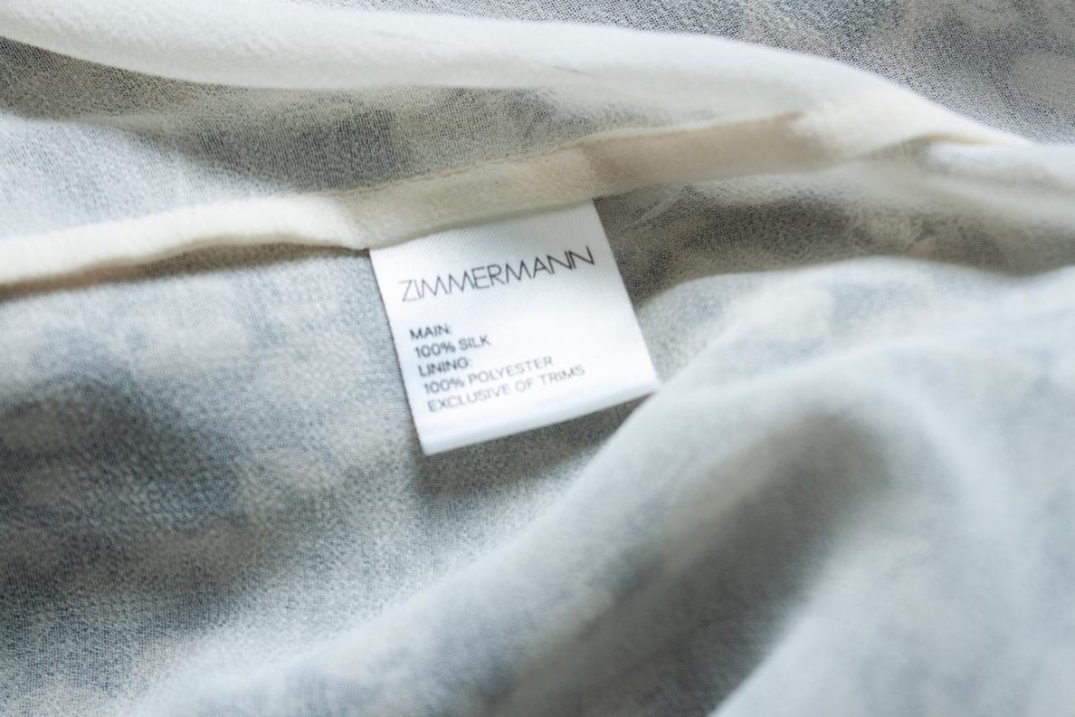 Zimmermann, Prima Cherry vestido con volantes sin hombros en venta 3